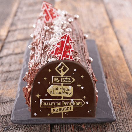 buche de noel décoré avec embout de buche
