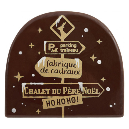 Embout de bûche panneau de noël