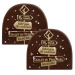 deux Embouts de bûche panneau de noël