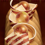 buche de noel décoré avec bouel chocolat