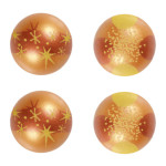 Boule en chocolat cuivrées au chocolat blanc