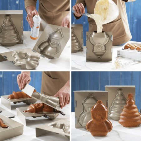 utiliser moule 3d bonhomme de neige