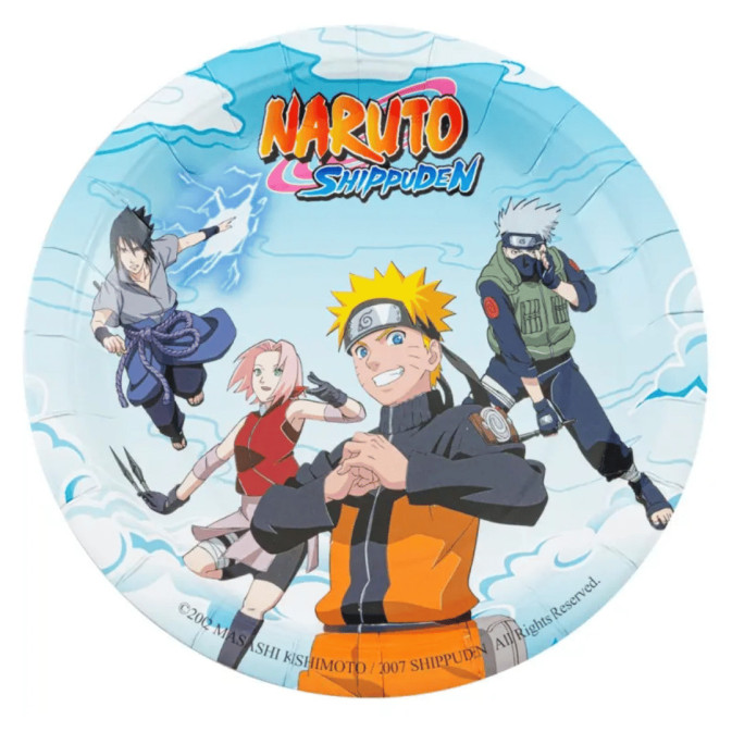 8 assiettes anniversaire Naruto