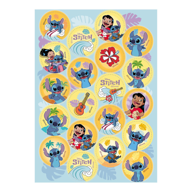 mini disques comestibles Stitch