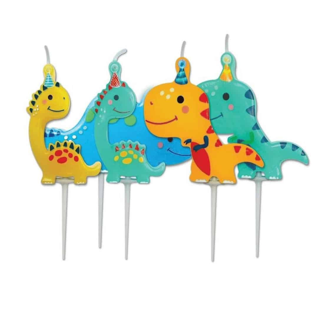 5 Bougies dinosaures