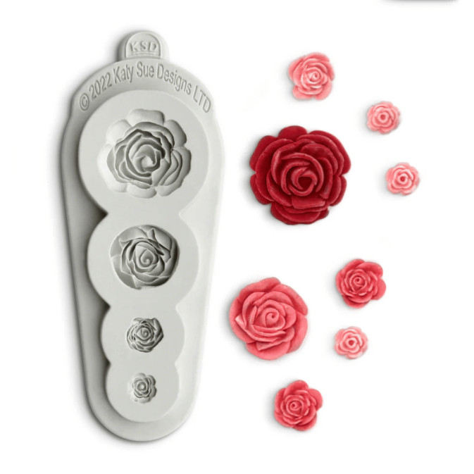 Moule à modelage roses 4 en 1