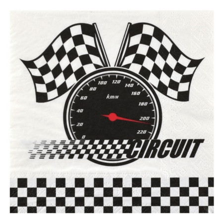 20 serviettes courses de voiture