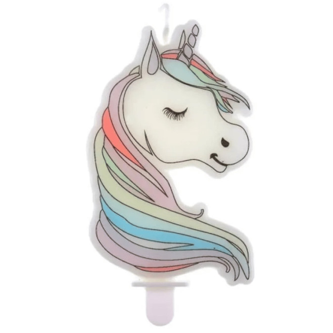 Bougie anniversaire licorne pastel