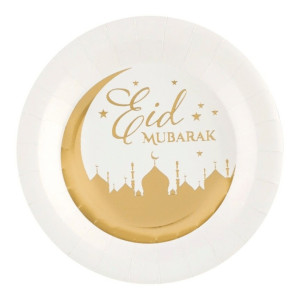 10 assiettes Eid Mubarak