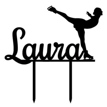 Cake topper patineuse artistique
