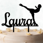 Cake topper patineuse artistique sur gateau