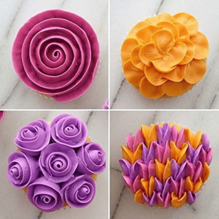 pâtisseries décorées avec douille wilton 104