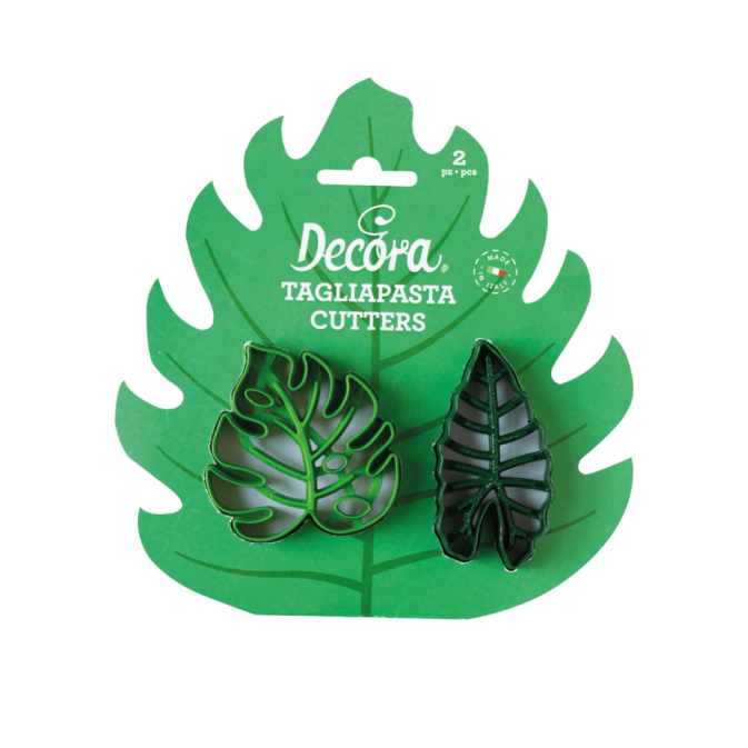 2 emporte-pièces feuilles tropicales Decora