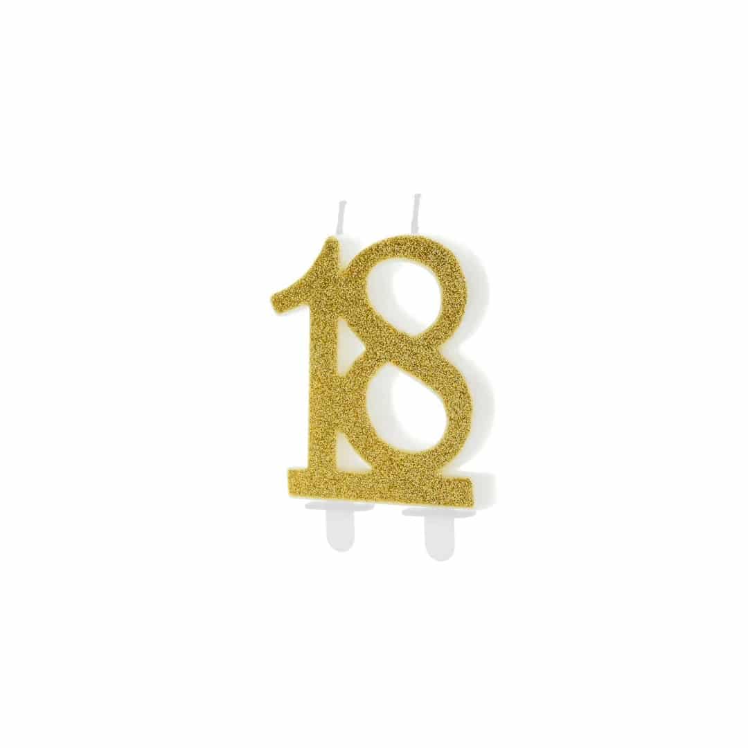18 years gold candle