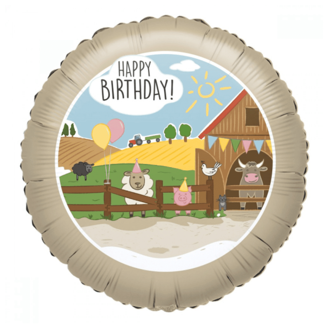 Ballon aluminium anniversaire ferme