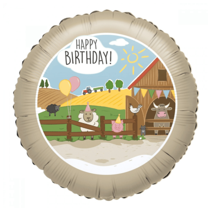 Ballon aluminium anniversaire ferme
