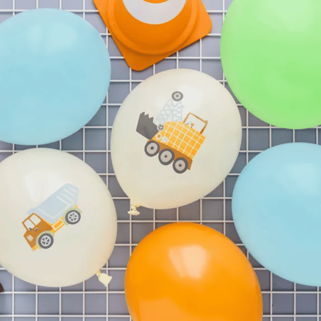 ballons thème chantier