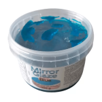 glaçage miroir bleu pailleté en pot