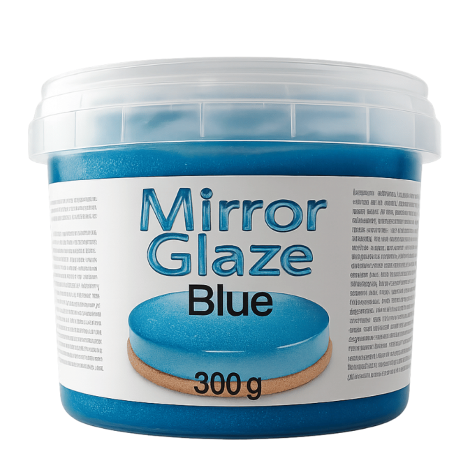 glaçage miroir bleu pailleté silkytop
