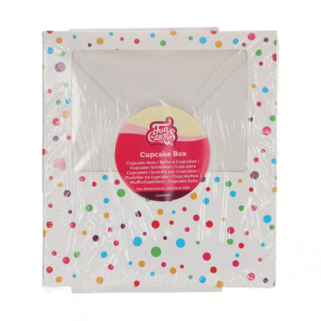 Lot de 3 boîtes à cupcakes à pois