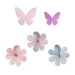 Décorations comestibles fleurs & papillons