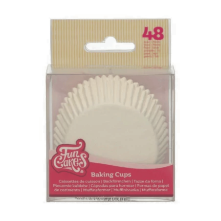 48 caissettes à cupcakes blanches