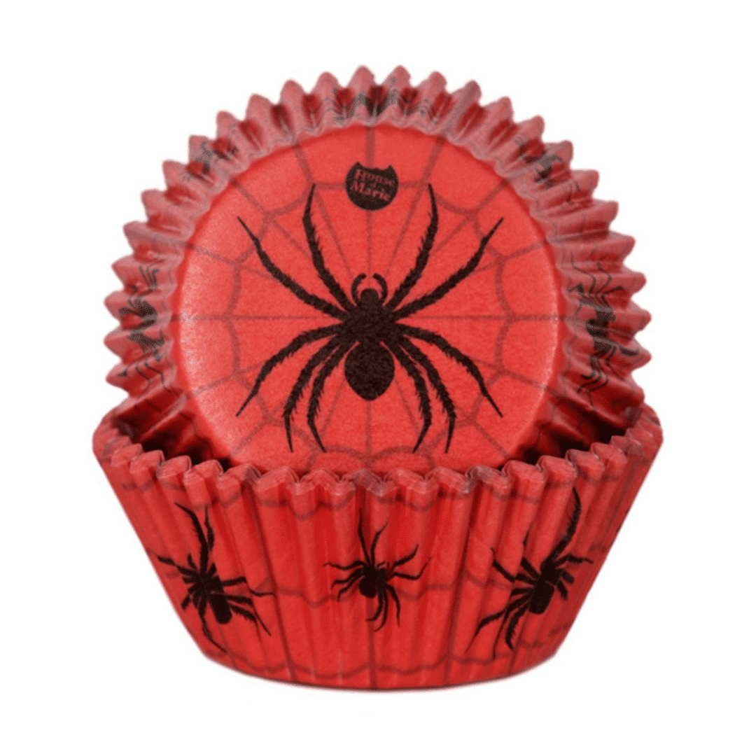 48 caissettes à cupcakes araignée