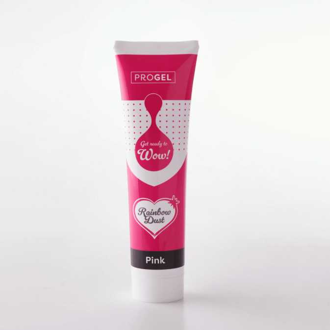 Colorant alimentaire rose en gel Progel - format XXL (100 g) - Rainbow Dust