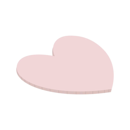 Plateau à gâteau cœur rose - 25 cm