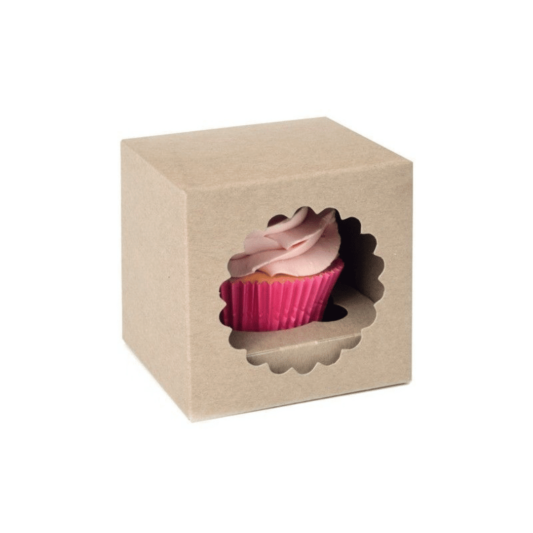 Boîte à cupcake en kraft individuel