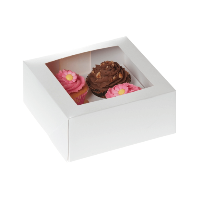 2 boîtes 4 cupcakes blanches