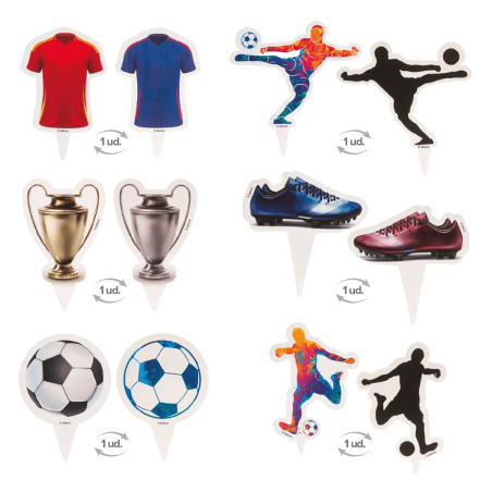 cupcake toppers pour anniversaire football