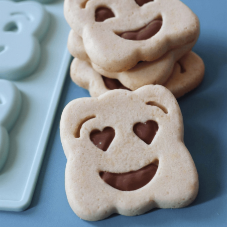 Moule silicone drôle de biscuits pour goûter