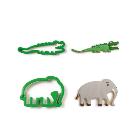 emporte pièces crocodile et éléphant decora