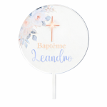 cake topper bapteme et prénom