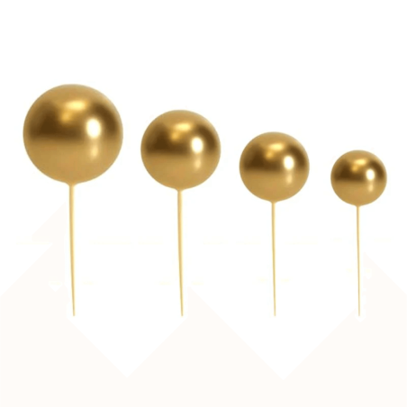 20 boules or pour déco gâteau