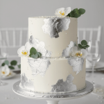 gâteau décoré feuille d'argent comestible