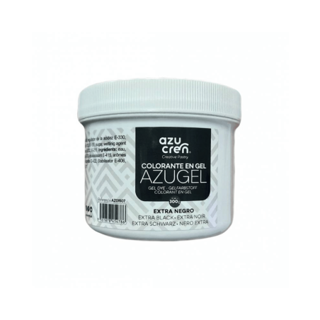 Colorant alimentaire gel extra noir d'Azucren 300 grammes