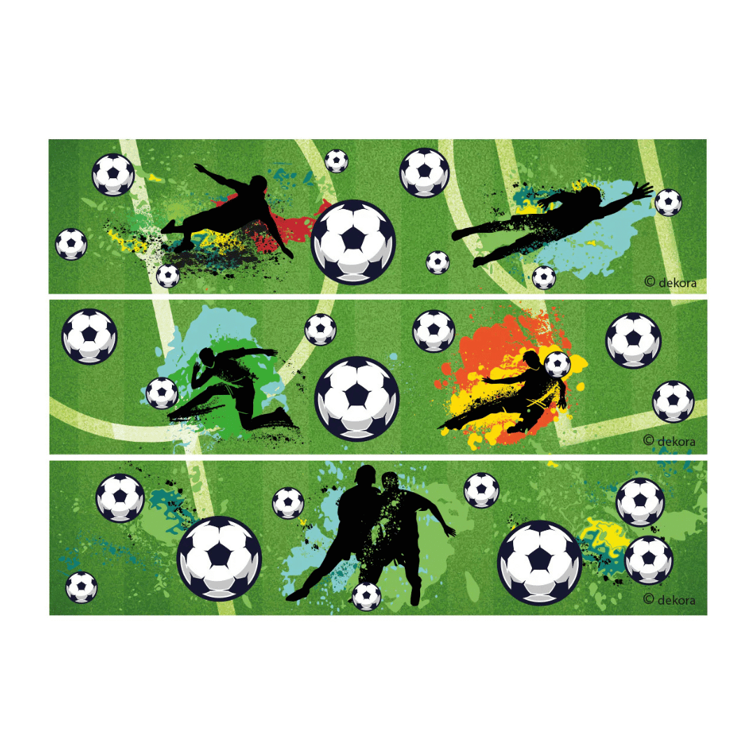 feuilles comestibles pour contour de gâteau foot