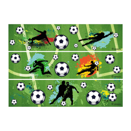 feuilles comestibles pour contour de gâteau foot