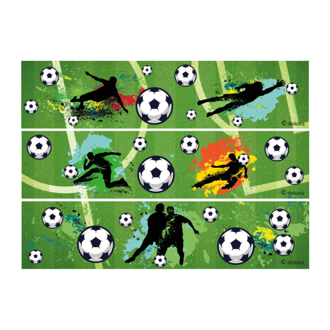 feuilles comestibles pour contour de gâteau foot