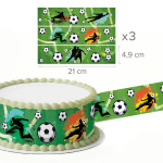 deco gâteau foot dekora avec feuilles comestibles
