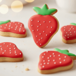Biscuits réalisés avec emporte pièce fraise Wilton