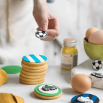 décorations comestibles pour gâteaux foot et biscuits