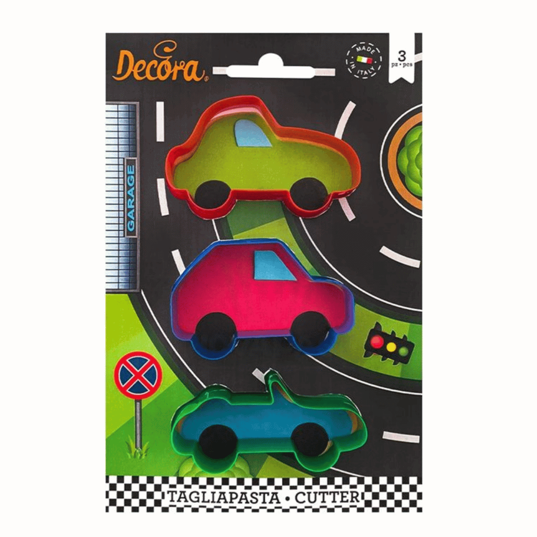 3 emporte-pièces voiture Decora pour biscuits décorés Decora