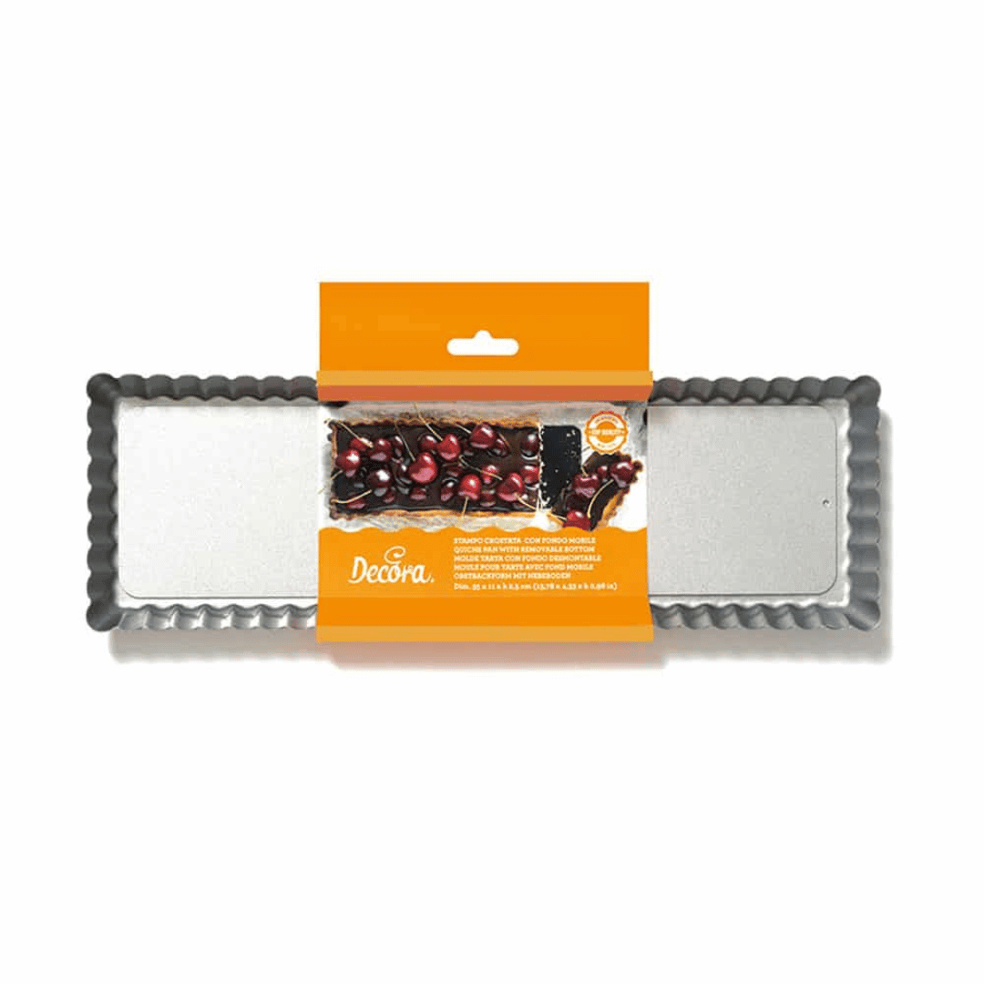 moule à tarte rectangulaire en acier Decora