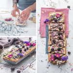 tarte aux fruits avec moule en acier rectangulaire Decora