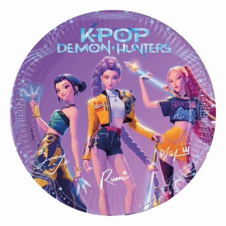 assiettes carton anniversaire kpop demon hunter