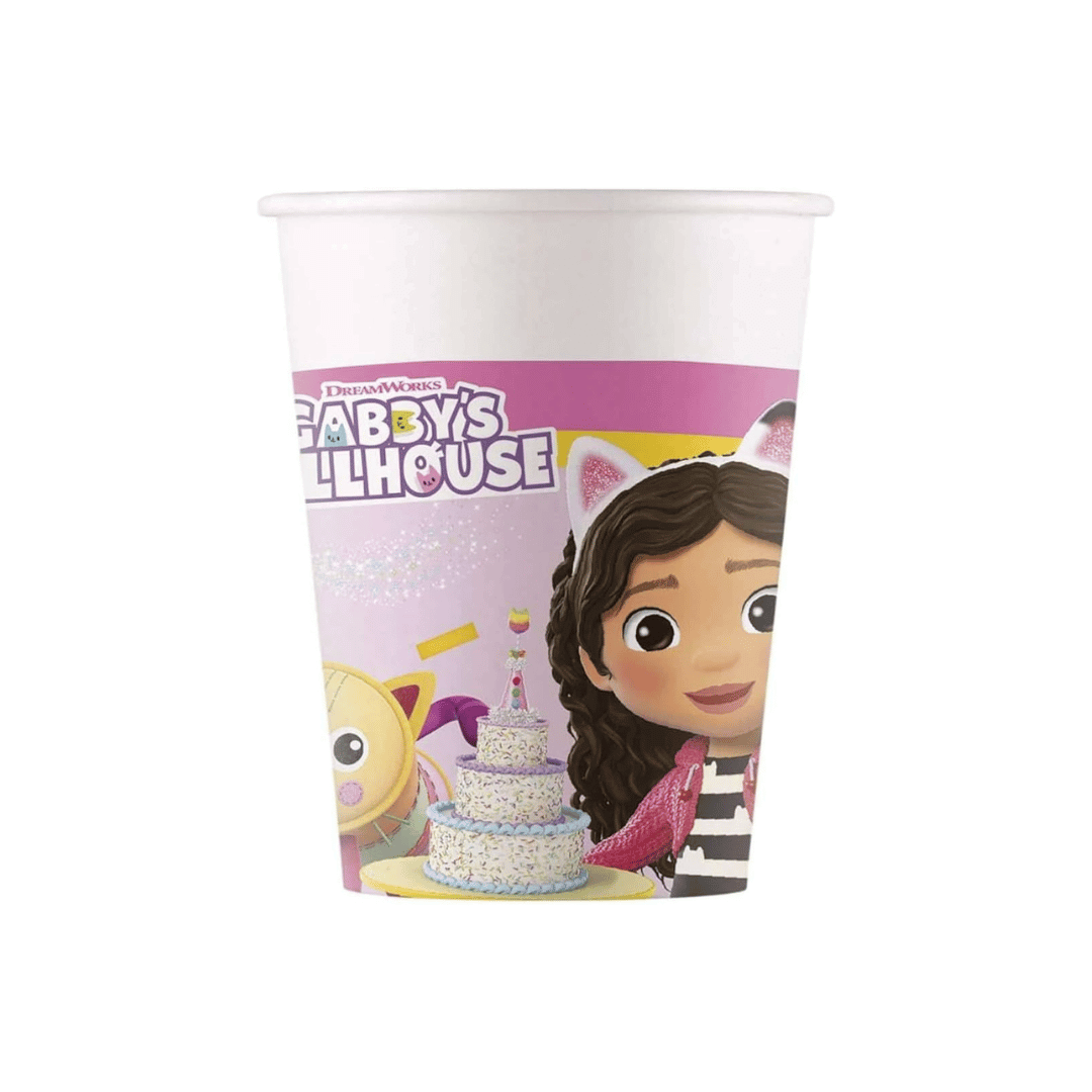8 gobelets carton anniversaire gabby chat 20 cl