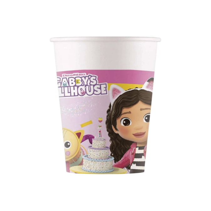 8 gobelets carton anniversaire gabby chat 20 cl